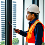 Fire Safety Engineer at Work**

"A professional fire safety engineer, fully clothed in appropriate work attire (e.g., safety vest, hard hat), inspecting a fire suppression system in a modern Kuala Lumpur high-rise building. Visible are sprinkler systems and fire alarms. Safe for work, appropriate content, perfect anatomy, natural proportions, professional setting, well-lit."

**